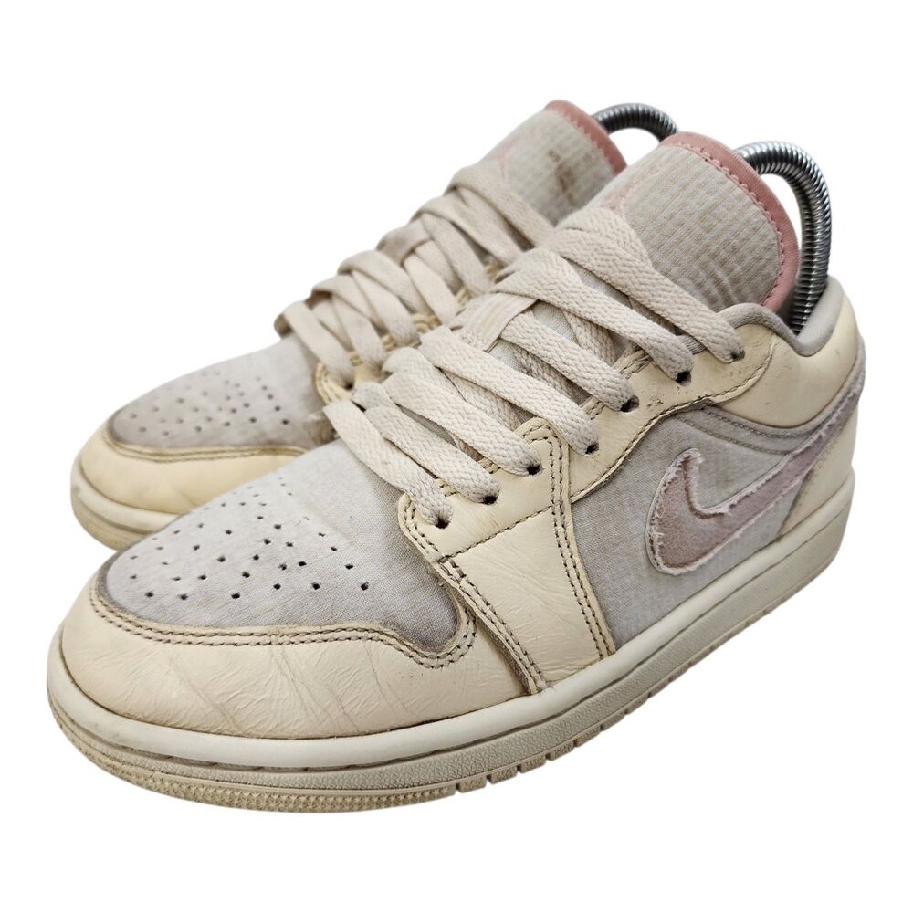 AIR JORDAN 1 LOW SE Womens Size 7 Muslin Legend Pink Retro Sneaker FQ1925-100